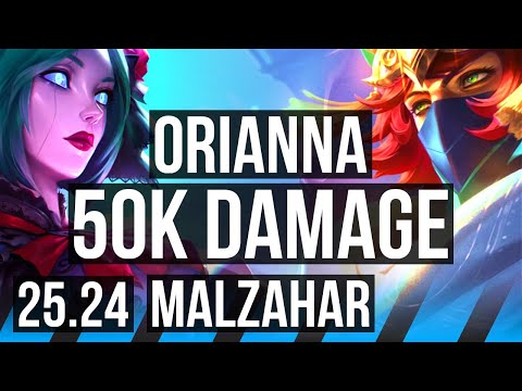 ORIANNA vs MALZAHAR (MID) | 50K damage, 5k gold comeback | KR Challenger | 25.24