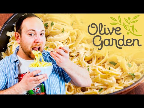 Remaking The Perfect Olive Garden Fettuccine Alfredo | Delish