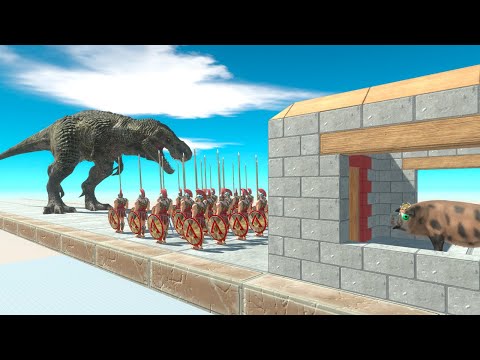 Spartan Army Protects The Pig - Animal Revolt Battle Simulator