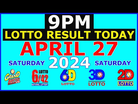 Lotto Result Today 9pm April 27 2024 (PCSO)