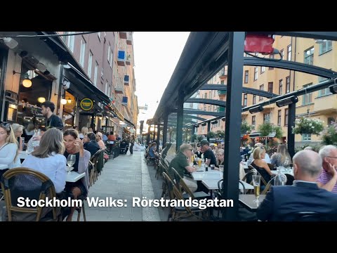 Stockholm Walks: Rörstrandsgatan, Vasastan. Sidewalk dining in summer