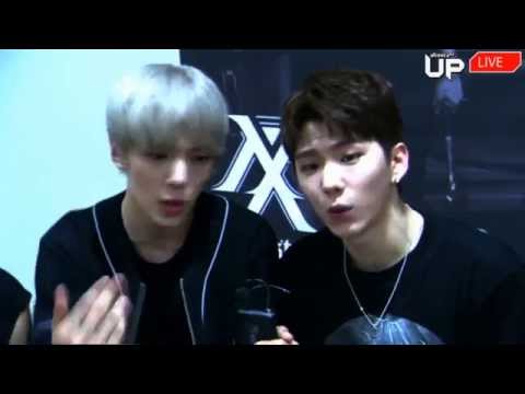 150514 Minhyuk X Kihyun rapping Jooheon's part in Trespass