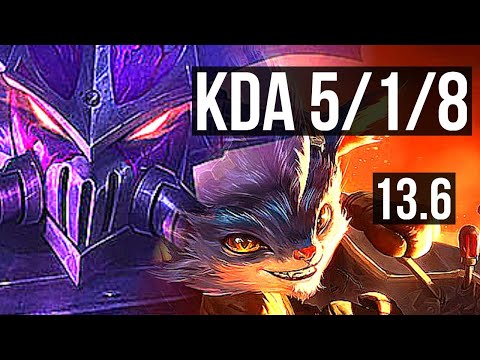 KASSADIN vs RUMBLE (MID) | 2.3M mastery, 5/1/8, 1300+ games | KR Master | 13.6