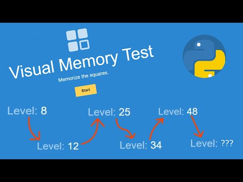 Acing a Visual Memory Test with Python - Human Benchmark Visual Memory Test with Python