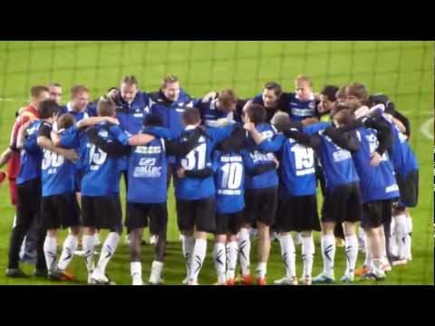 Arminia Bielefeld - Chemnitzer FC 3:1 (11.4.2012) Stimmung nach Abpfiff