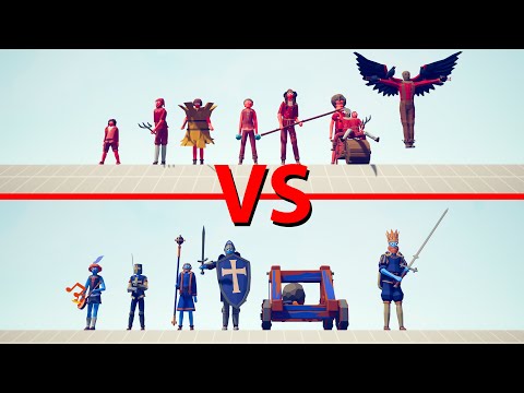 FARMER Team vs MEDIEVAL Team - Totally Accurate Battle Simulator TABS