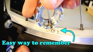 Straighten a bike wheel with the simple &quot;Gt&quot; method (truing)