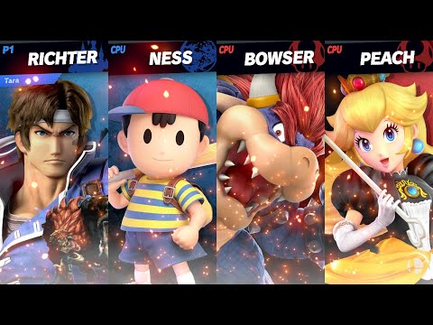 SSBU - Richter (me) & Ness vs Fake Bowser & Fake Peach