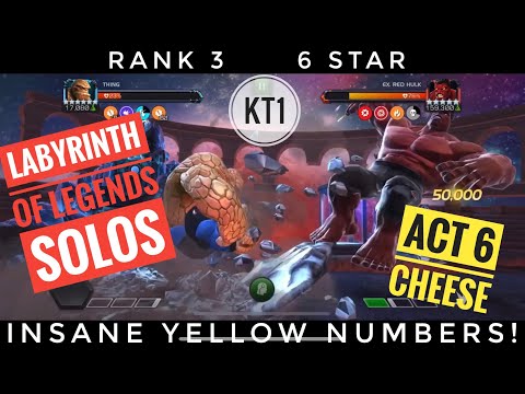 6 Star Rank 3 Thing Labyrinth Of Legends Red Hulk Solo + Much More! Crazy Crazy Numbers!