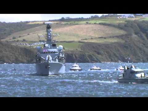 HMS Argyll F231 + HMS Raider P275 + Floatila 21 Gun Salute in Plymouth Sound 30.06.12