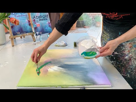 Wow 🙏 How does an artist paint? Overcome obstacles with ease! Painting trick Abstract painting
