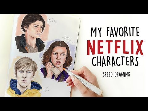 MY FAVORITE NETFLIX CHARACTERS 😍  / Speed Drawing