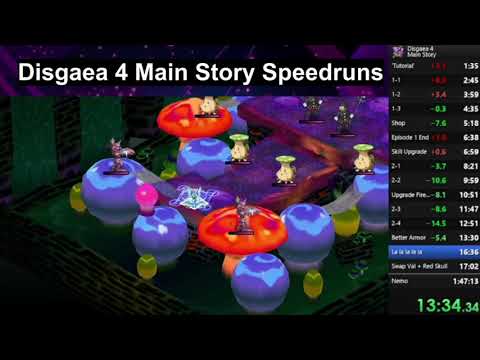 Disgaea 4 Complete+ - Main Story Speedrun in 1:42:45