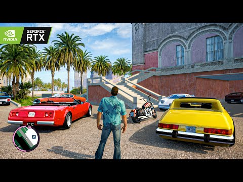 GTA Vice City RTX 4090 FULL GAME All Missions 4K Gameplay! GTA VC Remake NextGen Edition