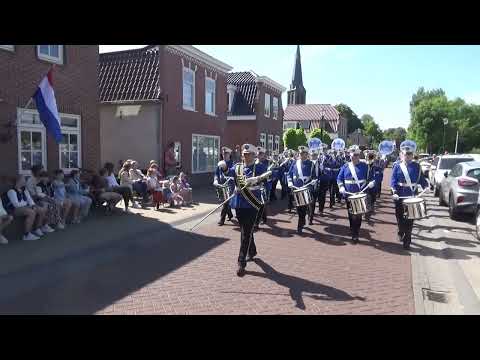 Euroband Rotterdam tijdens Bevrijdingsparade 2025 Katwijk