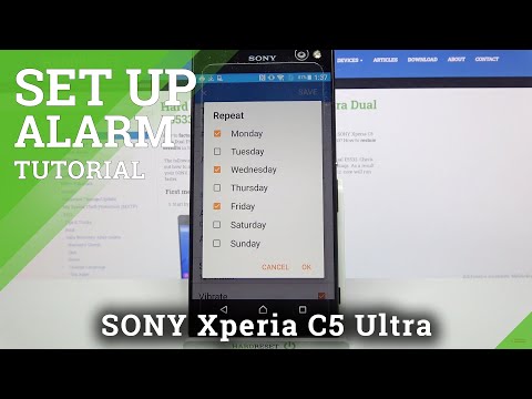 SONY Xperia C5 Ultra - How to Personalize and Manage Alarm Clock