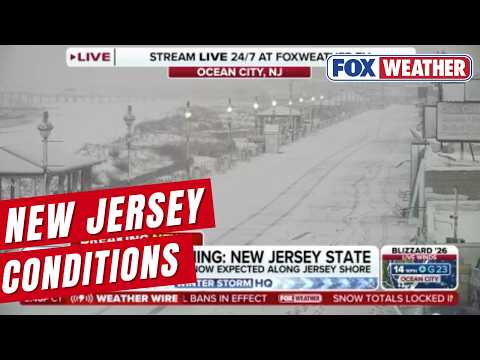Blizzard Warning In Effect For Entire State Of New Jersey As Jersey Shore Gets Slammed With Snow