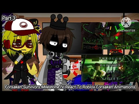 Survivors Milestone IV React To Roblox Forsaken Animations || Gacha Club || - Part 3