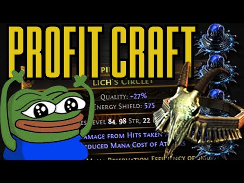 PROFIT CRAFTING LICH CIRCLETS FOR TRICKSTER! - Path Of Exile 3.26