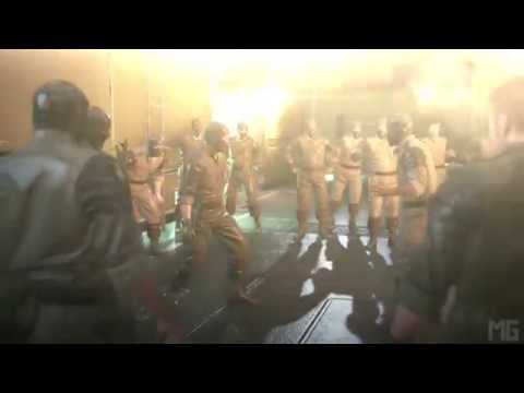 MGSV - Soldiers fight at Mother Base