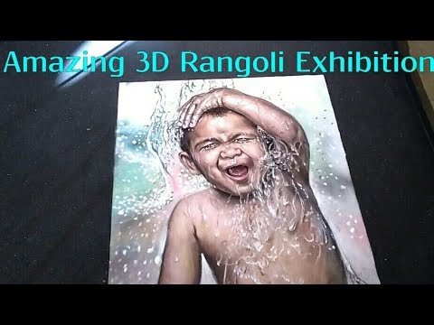 3d rangoli design exhibition by sunil d mello