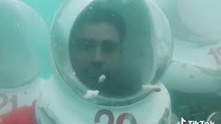 Under sea playing with fishes