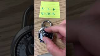 How to open a combination lock