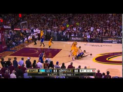 Lebron slide tackles Curry