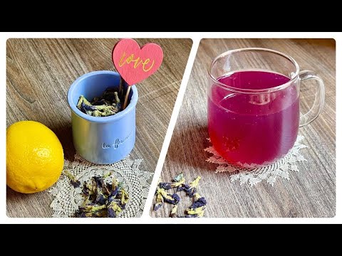 I can't stop drinking this tea! Butterfly pea tea, lemon and honey. Calms the nervous system.