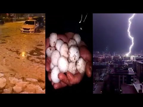 Grusel! Jetzt wird die Türkei von Supercell Storm angegriffen! Kilis und Gaziantep