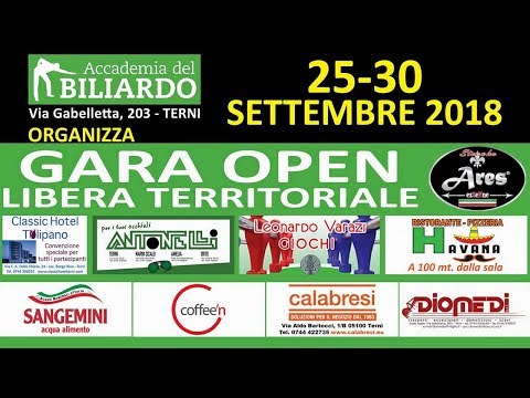 Aquino vs Barbini - Finale Gara Libera Territoriale Open Accademia del Biliardo Terni Settembre 2018