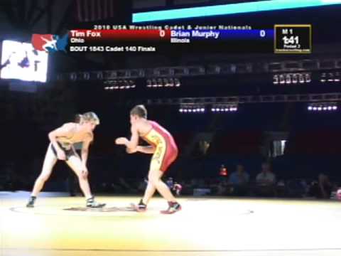 Cadet Freestyle Finals 140 pounds - Brian Murphy vs. Tim Fox
