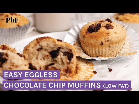 Deliciously Easy eggless chocolate chip muffins (No added Oil)