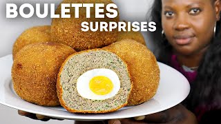 BOULETTES DE VIANDE FARCIES AUX OEUFS (Scotch Eggs - Nids d'Oiseaux) SURPRISES