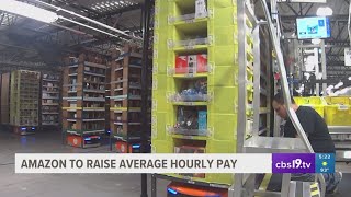 Sales giant Amazon to raise average hourly pay