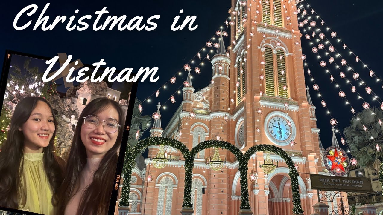 Experience the festive cheer at the Tan Dinh Church, a must-visit for tourists during Christmas.