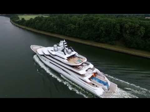 Megayacht Mistral im Nord-Ostsee-Kanal 02.07.2016