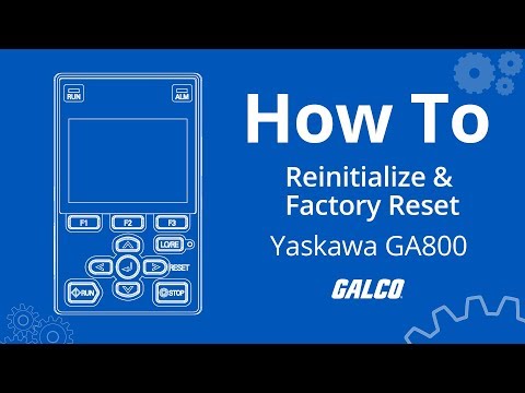 Как повторно инициализировать и восстановить заводские настройки преобразователя частоты Yaskawa GA800
