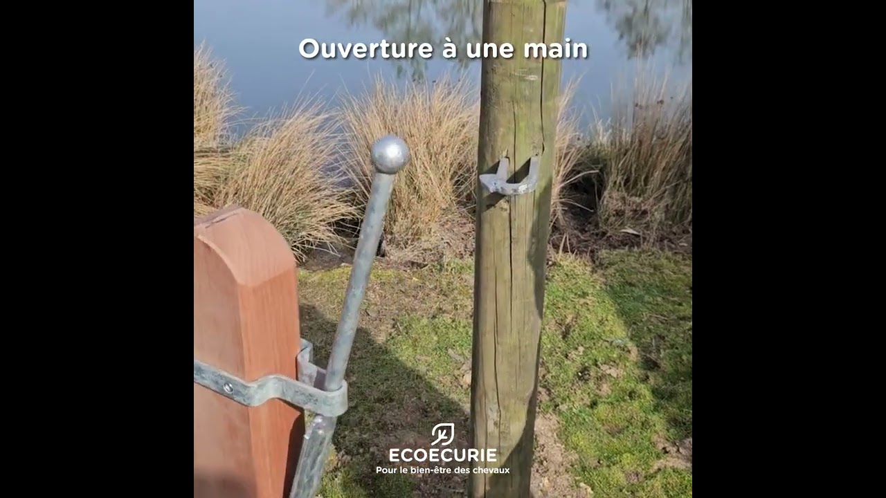 Loquet à ressort sécurisé pour barrière de prairie chevaux