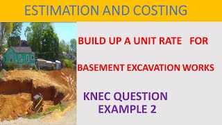 How To Build Up A Unit Rate For Basement Excavation