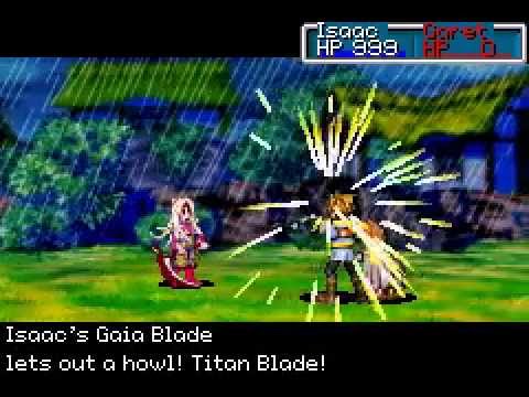 What happens when you defeat Saturos and Menardi in Golden Sun? (Vale)