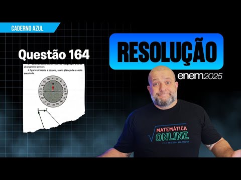 ENEM 2025 Questão 164: Navegação com Bússola - Lei dos Cossenos | Prof. Alisson Marques Matemática