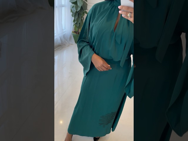 Green Dress with Rhinestone