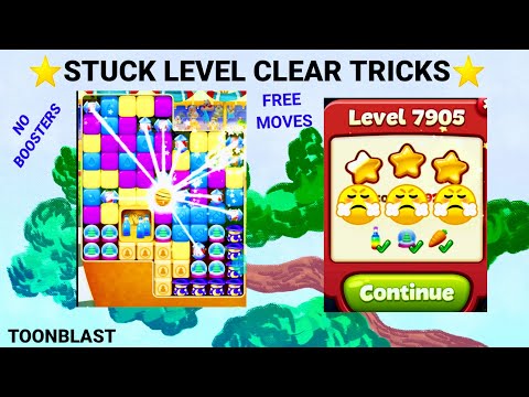 Toon blast level 7905 | No Booster | Easy Tips | free moves✨