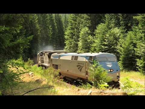 Amtrak Coast Starlight Train 14, near Oakridge, Oregon