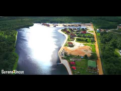 GUYANA FROM ABOVE PT.7 || BLACK WATER BEACH (SPLASHMINS/AZEEZA AKOOZA) || LINDEN HIGHWAY