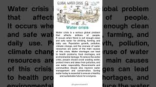 Water Crisis — Why Every Drop of Water Matters #dailyenglish