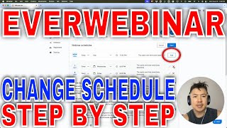✅ How To Change An EverWebinar Schedule 🔴