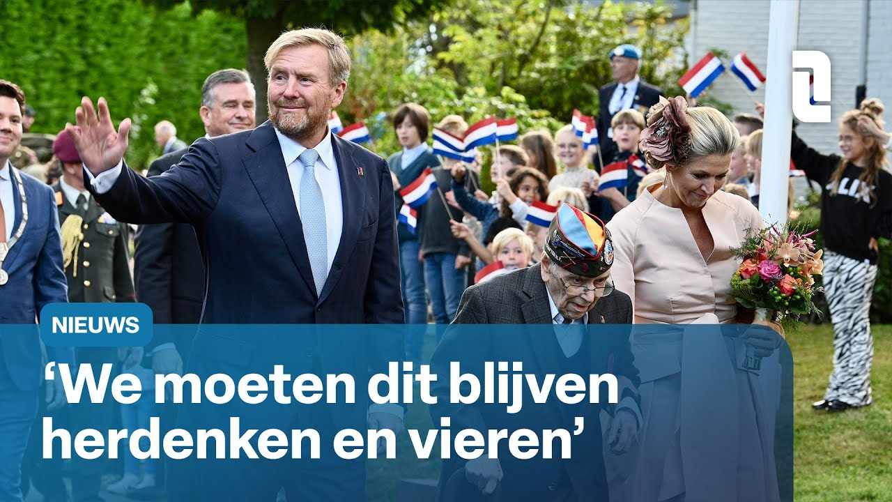 Koningspaar bij viering 80 jaar vrijheid in Mesch | L1 Nieuws
