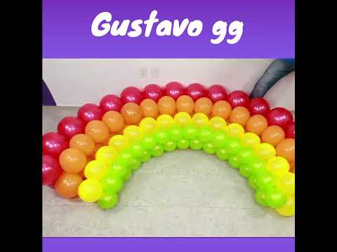 ARCO DE GLOBOS 😁👍 ( Arcoiris con globos 🌈) - Gustavo gg shorts